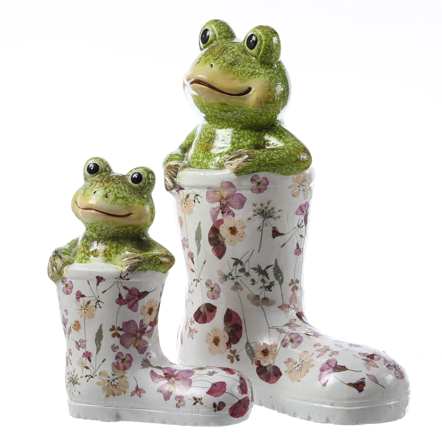 Dekofigur Gartenfigur Frosch Im Gummistiefel In Grün/weiß - H: 26,5cm 6 Dekofigur Gartenfigur Frosch Im Gummistiefel In Grün/weiß - H: 26,5cm – Bild 4