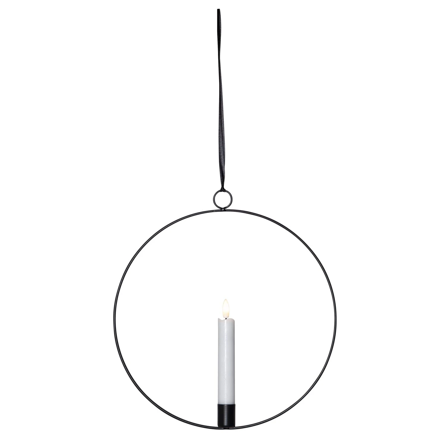 Dekoring Mit LED Stabkerze Zum Aufhängen Kerzenhalter D: 28,5cm In Schwarz 3 Dekoring Mit LED Stabkerze Zum Aufhängen Kerzenhalter D: 28,5cm In Schwarz