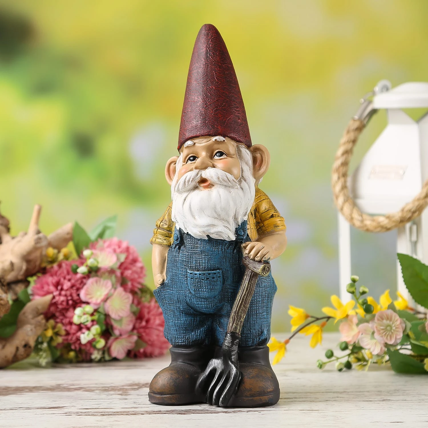Gartenzwerg Mit Mistgabel Gartenfigur H: 29cm In Bunt 4 Gartenzwerg Mit Mistgabel Gartenfigur H: 29cm In Bunt – Bild 2