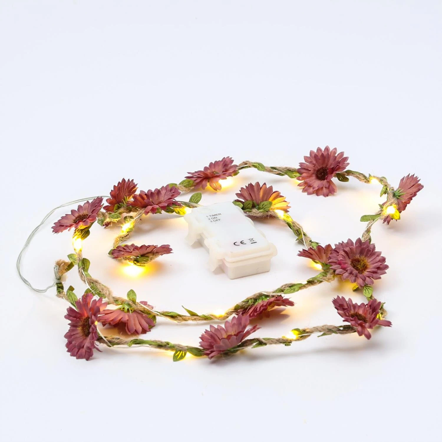 LED Lichterkette Blumen In Lila - L: 1,45m 3 LED Lichterkette Blumen In Lila - L: 1,45m