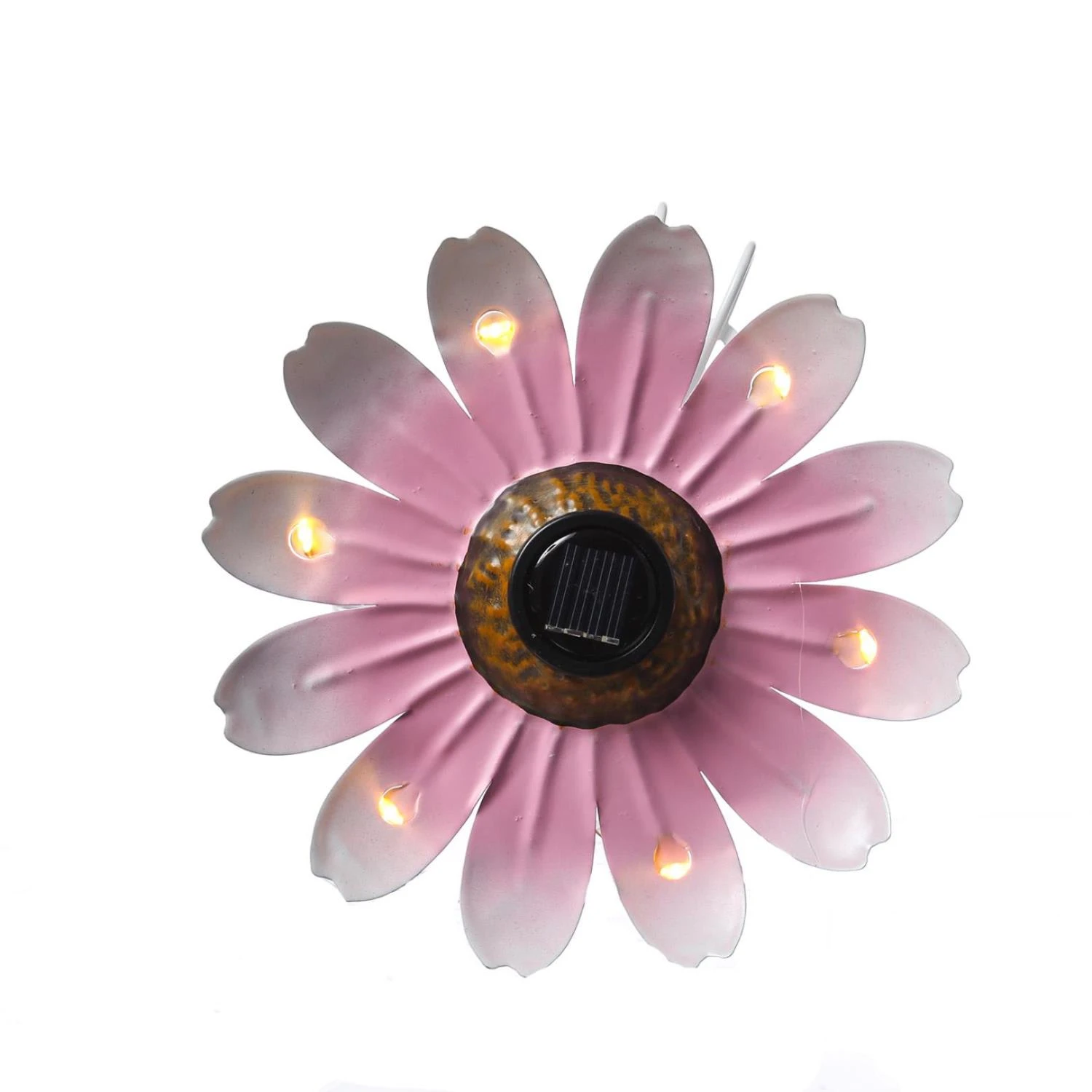 LED Solar Blume Hängedeko Lichtsensor D: 14cm In Rosa 3 LED Solar Blume Hängedeko Lichtsensor D: 14cm In Rosa