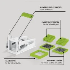 Pommes Gemüse Schneider Edelstahl - Weiß/grün 11 Pommes Gemüse Schneider Edelstahl - Weiß/grün -Allgemeiner Haushaltswarenladen maxxme pommes gemuse schneider edelstahl weiss grun 3