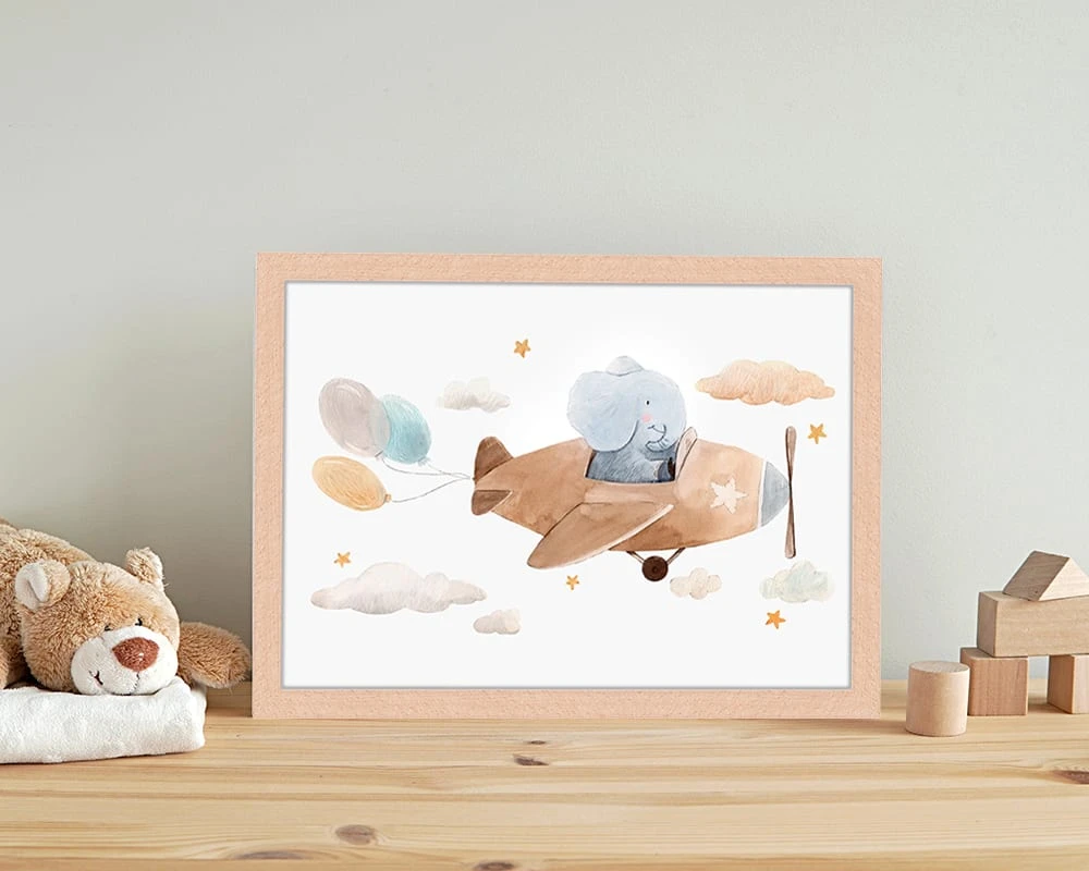Wandbild " Fliegende Elefant " In Naturell 4 Wandbild " Fliegende Elefant " In Naturell – Bild 2