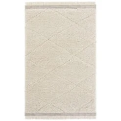 Vintage Handira Teppich Danaki Creme