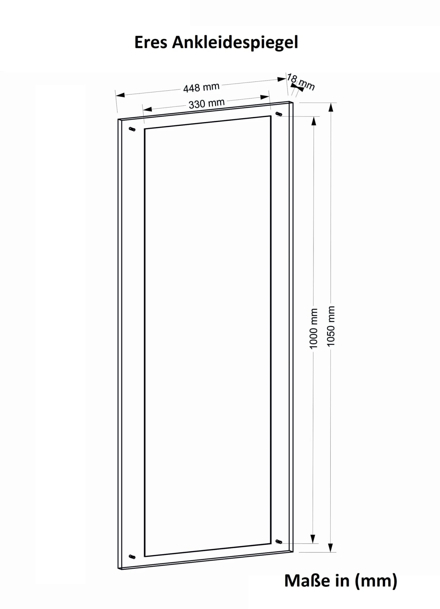 Ankleidespiegel Eres Walnuss 6 Ankleidespiegel Eres Walnuss – Bild 4