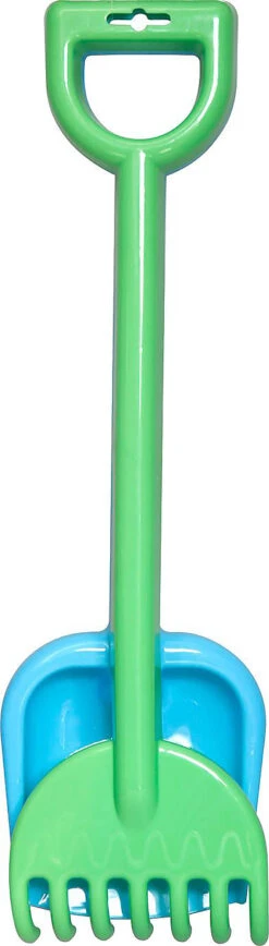 OUTDOOR Active 2er Set Schaufel Und Rechen-Set, Länge 50 Cm, Blau/grün