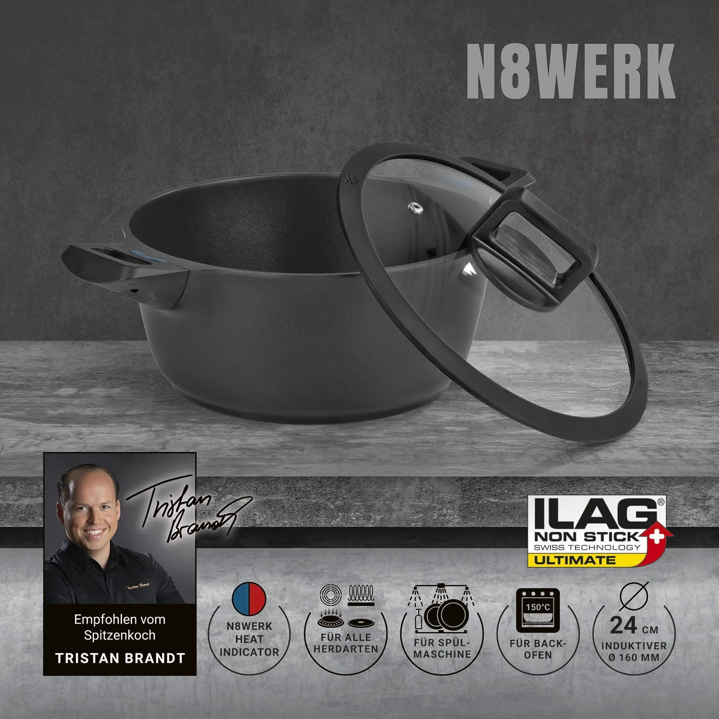 Aluguss-Kochtopf In Schwarz 4 Aluguss-Kochtopf In Schwarz – Bild 2