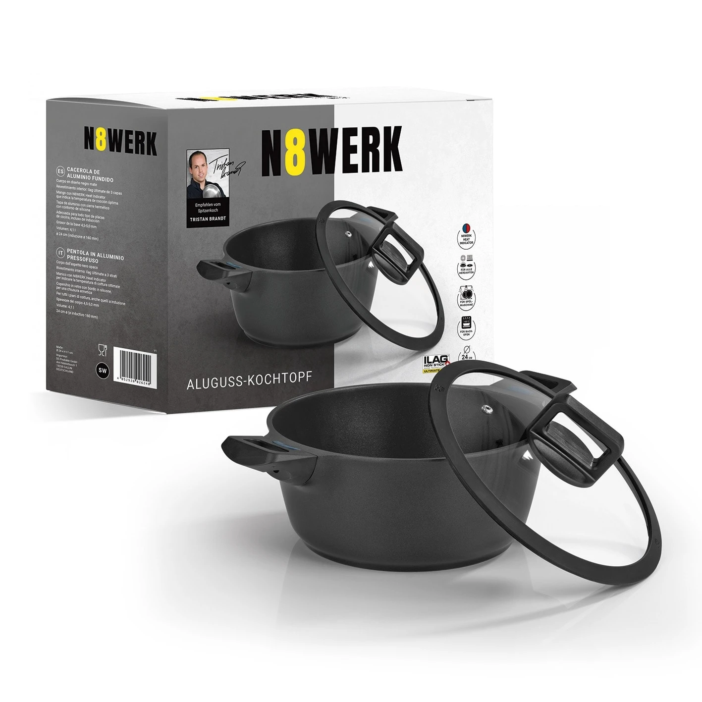 Aluguss-Kochtopf In Schwarz 7 Aluguss-Kochtopf In Schwarz – Bild 5