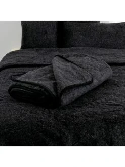 Native Wolldecke In Schwarz - (L)220 X (B)200 Cm -Allgemeiner Haushaltswarenladen native wolldecke in schwarz l 220 x b 200 cm 2