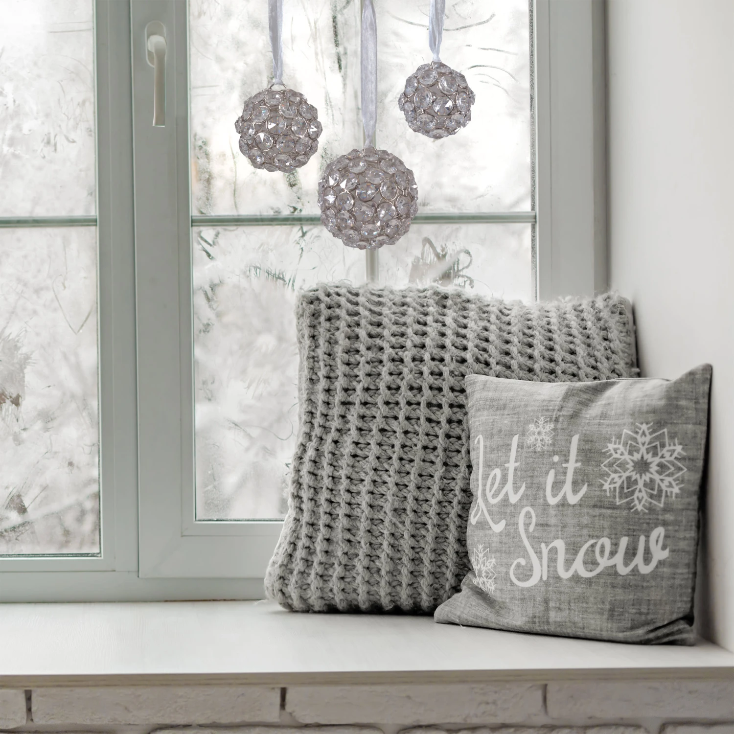 Deko-Pendel Ohne Beleuchtung Ø 8 Cm Silber 4 Deko-Pendel Ohne Beleuchtung Ø 8 Cm Silber – Bild 2