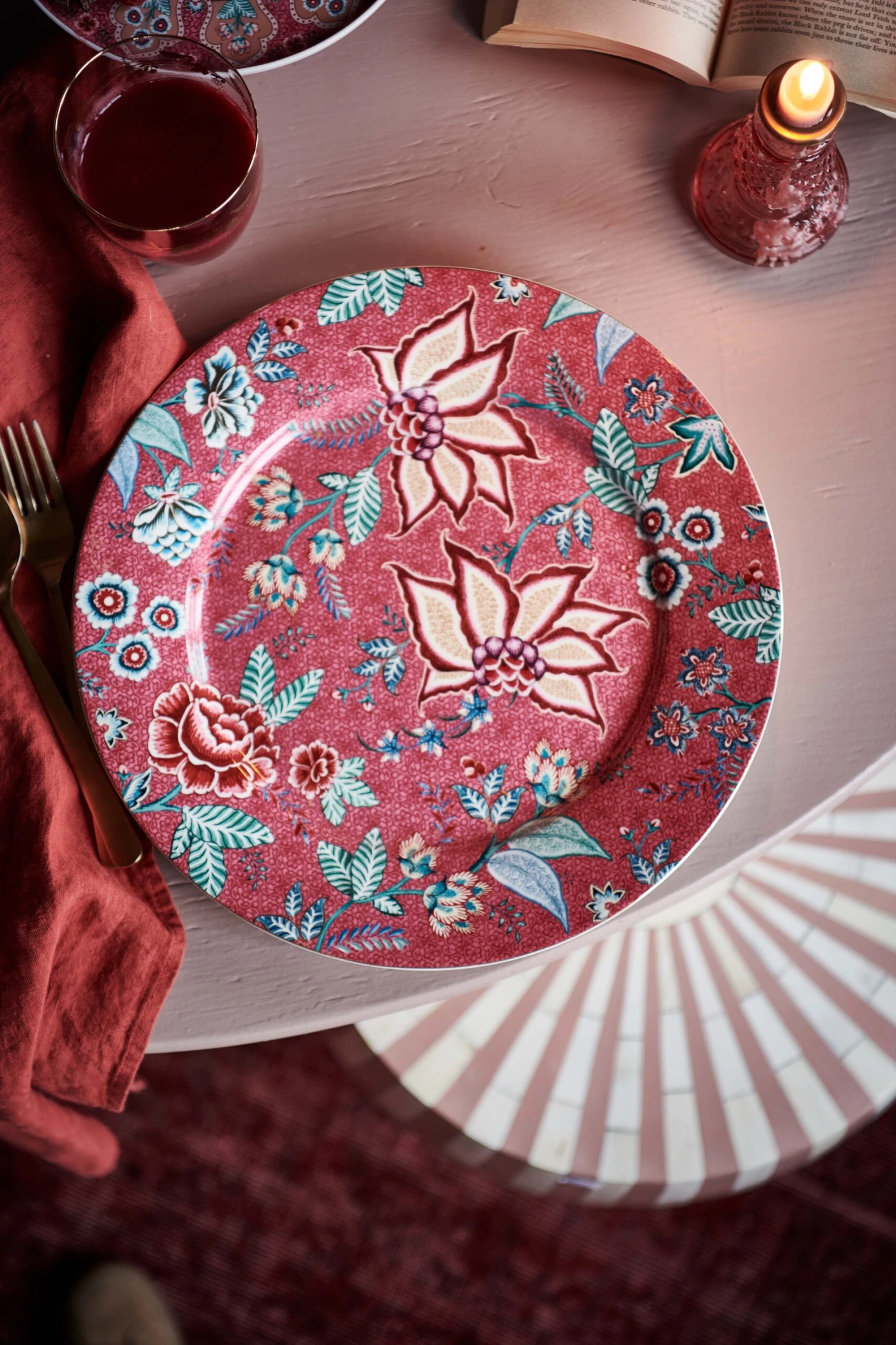 Pip Studio Geschirr "Plate Flower Festival " In Rosa - (D) 32 Cm 5 Pip Studio Geschirr "Plate Flower Festival " In Rosa - (D) 32 Cm – Bild 3