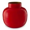 Pip Studio Vasen "Metal Round Red" In Rot - 25cm