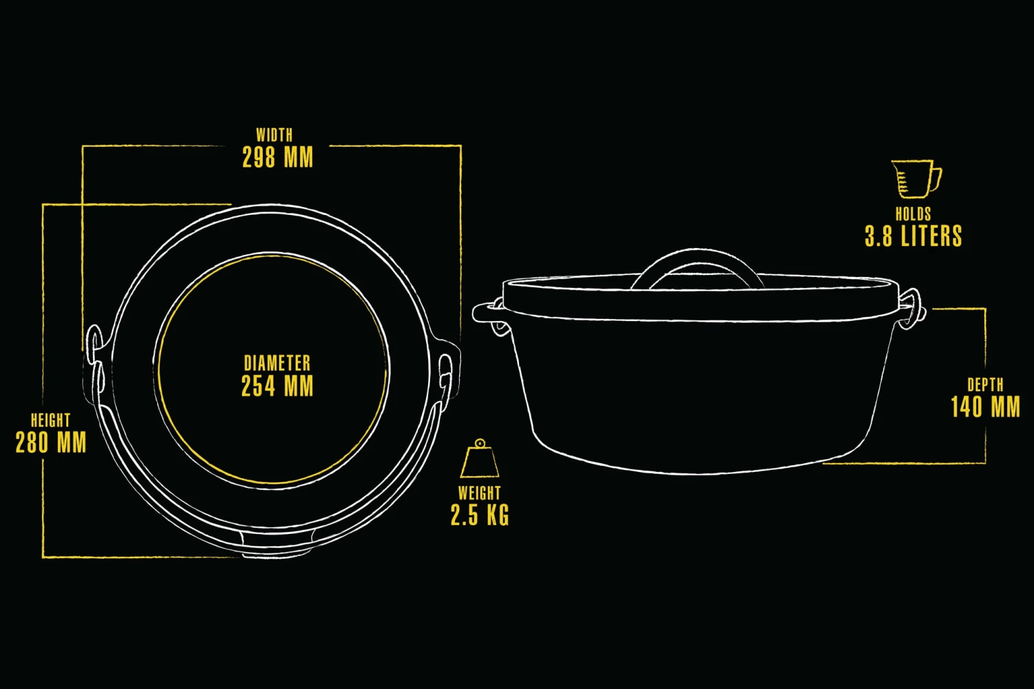 Dutch Oven Set 6teilig Gusseisen In Schwarz 4 Dutch Oven Set 6teilig Gusseisen In Schwarz – Bild 2