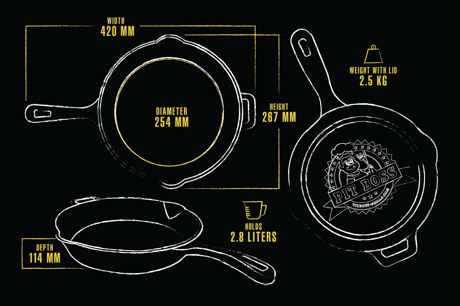 Dutch Oven Set 6teilig Gusseisen In Schwarz 7 Dutch Oven Set 6teilig Gusseisen In Schwarz – Bild 5