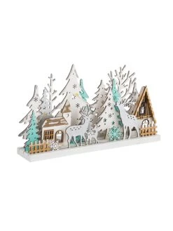LED-Dekoleuchte "Trees And Deers" In Warmweiß - (B)30 X (H)16,5 X (T)6 Cm