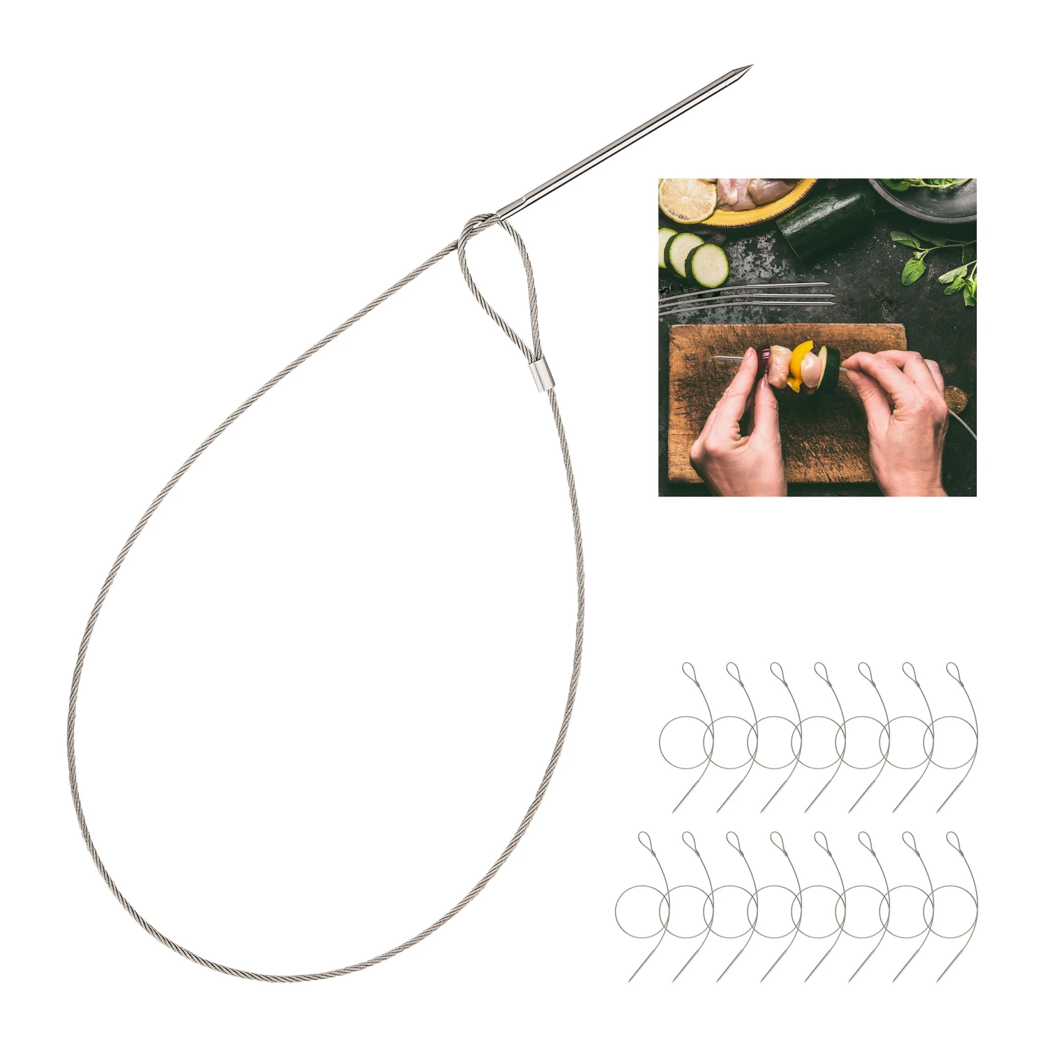 16x Grillspieße In Silber 9 16x Grillspieße In Silber – Bild 7