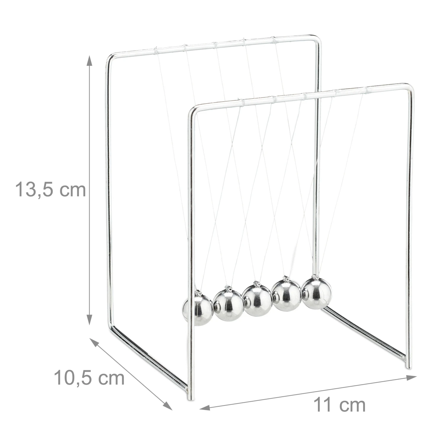2x Newton Pendel In Silber 6 2x Newton Pendel In Silber – Bild 4