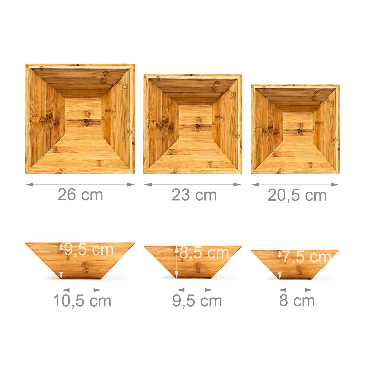 3-tlg. Dekoschalen Set In Natur 6 3-tlg. Dekoschalen Set In Natur – Bild 4