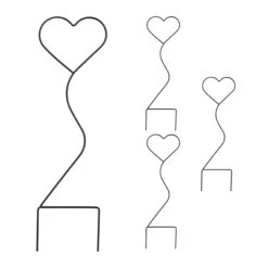 4 X Rankhilfe "Herz" In Schwarz