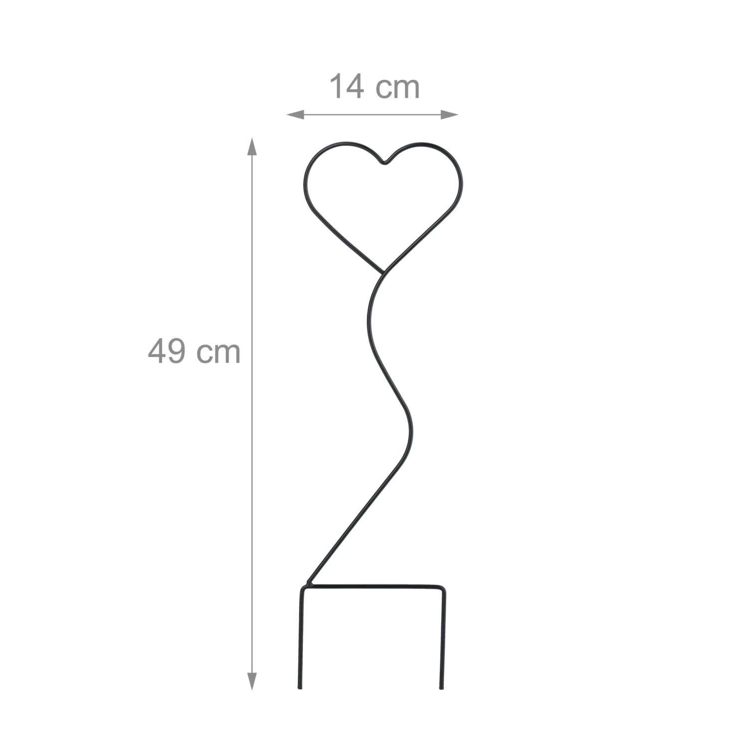 4 X Rankhilfe "Herz" In Schwarz 6 4 X Rankhilfe "Herz" In Schwarz – Bild 4