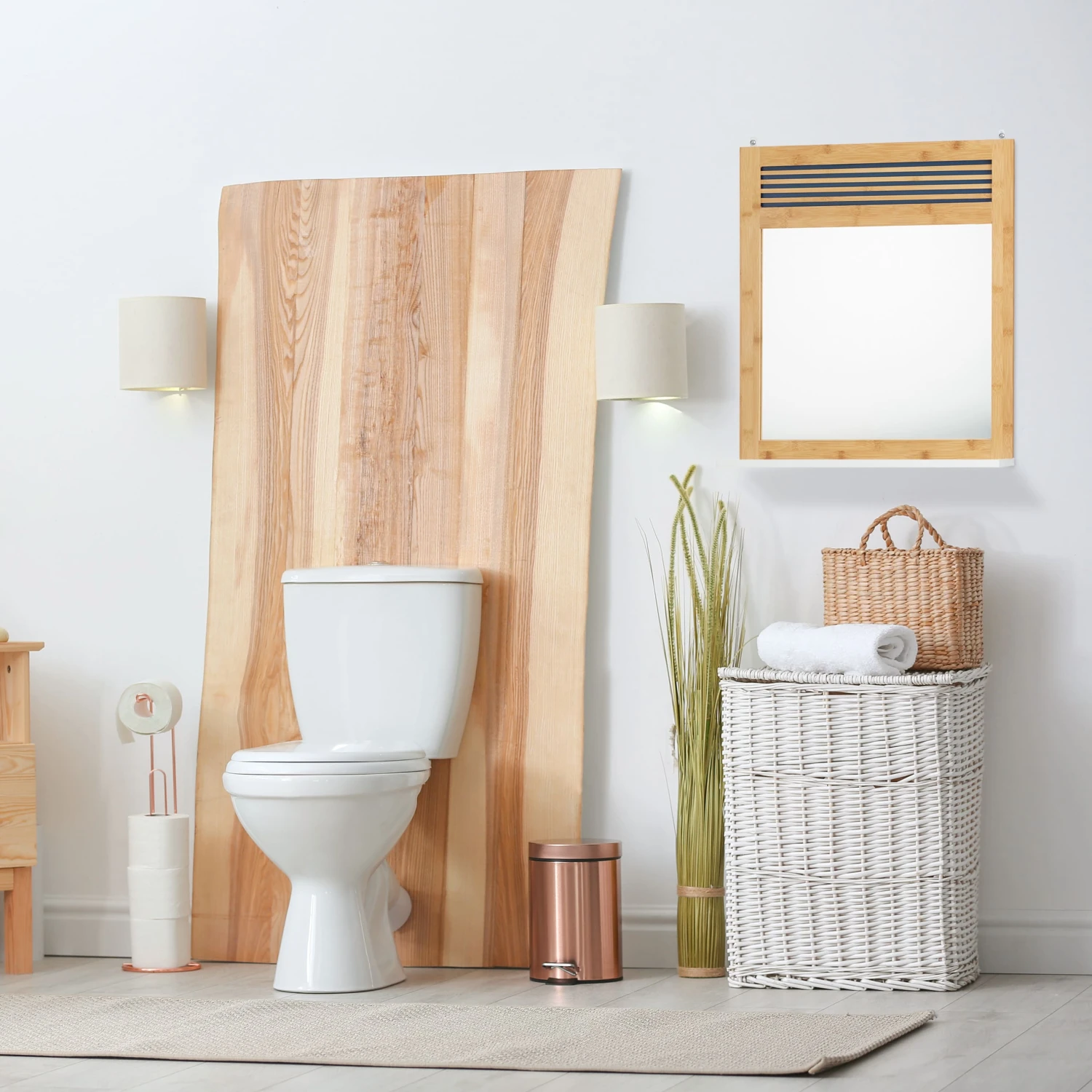 Badspiegel In Natur/Weiß - (B)53 X (H)61 X (T)15 Cm 4 Badspiegel In Natur/Weiß - (B)53 X (H)61 X (T)15 Cm – Bild 2