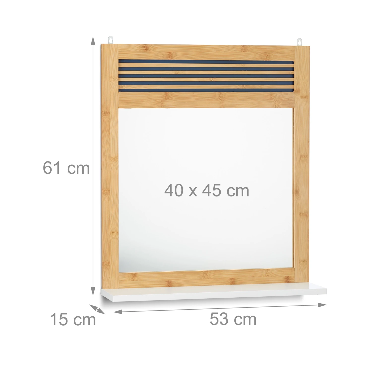Badspiegel In Natur/Weiß - (B)53 X (H)61 X (T)15 Cm 6 Badspiegel In Natur/Weiß - (B)53 X (H)61 X (T)15 Cm – Bild 4