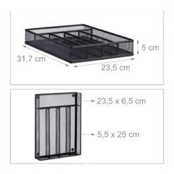 Besteckkasten In Schwarz - (B)23,5 X (H)5 X (T)31,7 Cm -Allgemeiner Haushaltswarenladen relaxdays besteckkasten in schwarz b 23 5 x h 5 x t 31 7 cm 3