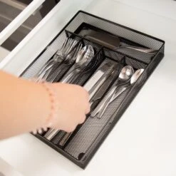 Besteckkasten In Schwarz - (B)23,5 X (H)5 X (T)31,7 Cm -Allgemeiner Haushaltswarenladen relaxdays besteckkasten in schwarz b 23 5 x h 5 x t 31 7 cm 4