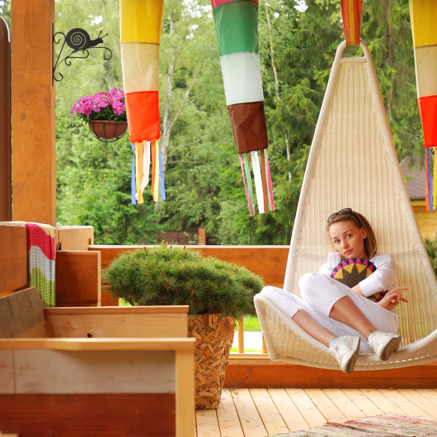 Blumenhaken "Schnecke" In Schwarz 4 Blumenhaken "Schnecke" In Schwarz – Bild 2