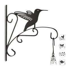 Blumenhaken "Vogel" In Schwarz