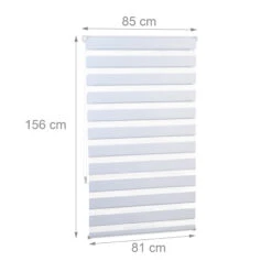 Doppelrollo In Weiß - (B)85 X (H)160 Cm 12 Doppelrollo In Weiß - (B)85 X (H)160 Cm -Allgemeiner Haushaltswarenladen relaxdays doppelrollo in weiss b 85 x h 160 cm 3