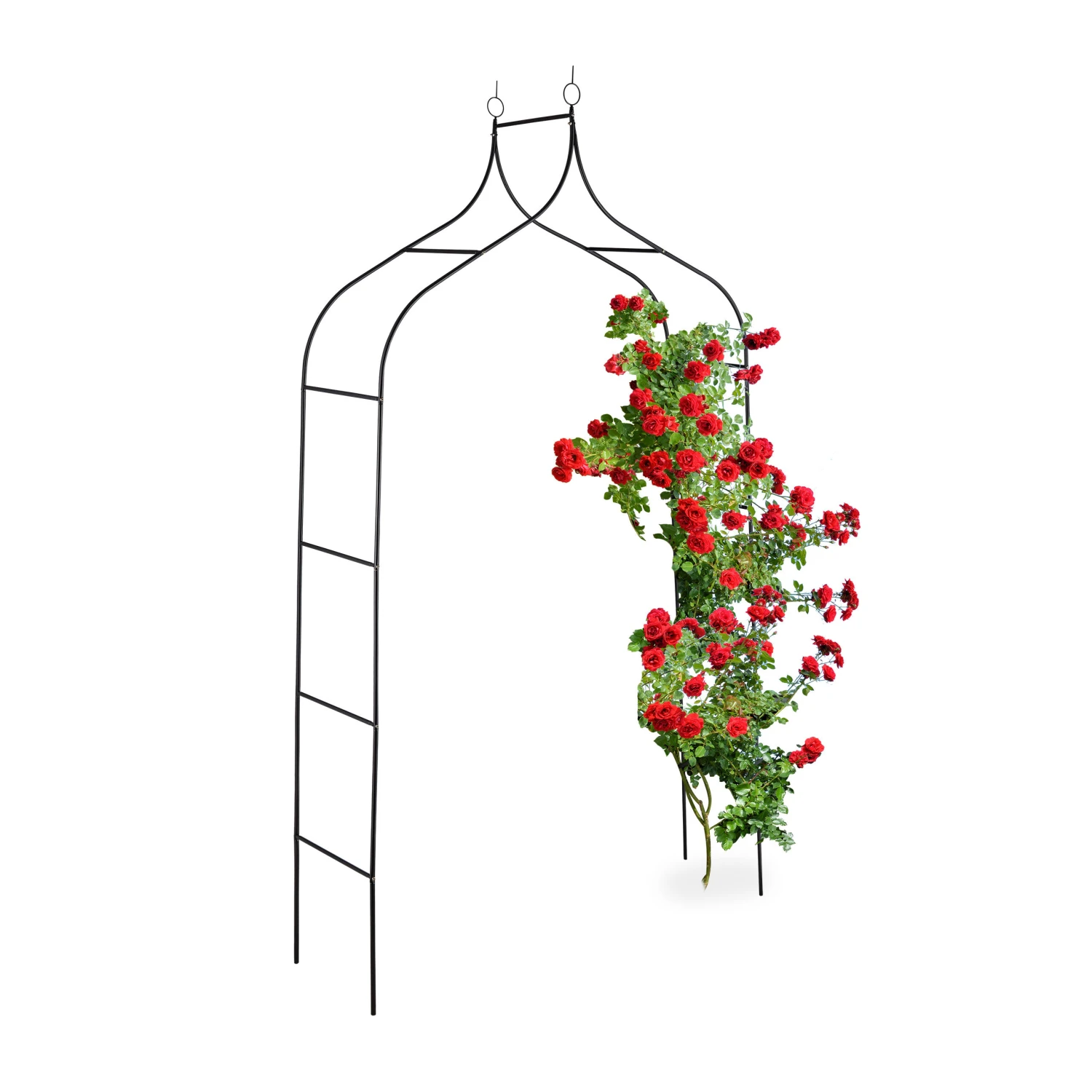 Rosenbogen In Schwarz - (B)140 X (H)255 X (T)38 Cm 6 Rosenbogen In Schwarz - (B)140 X (H)255 X (T)38 Cm – Bild 4