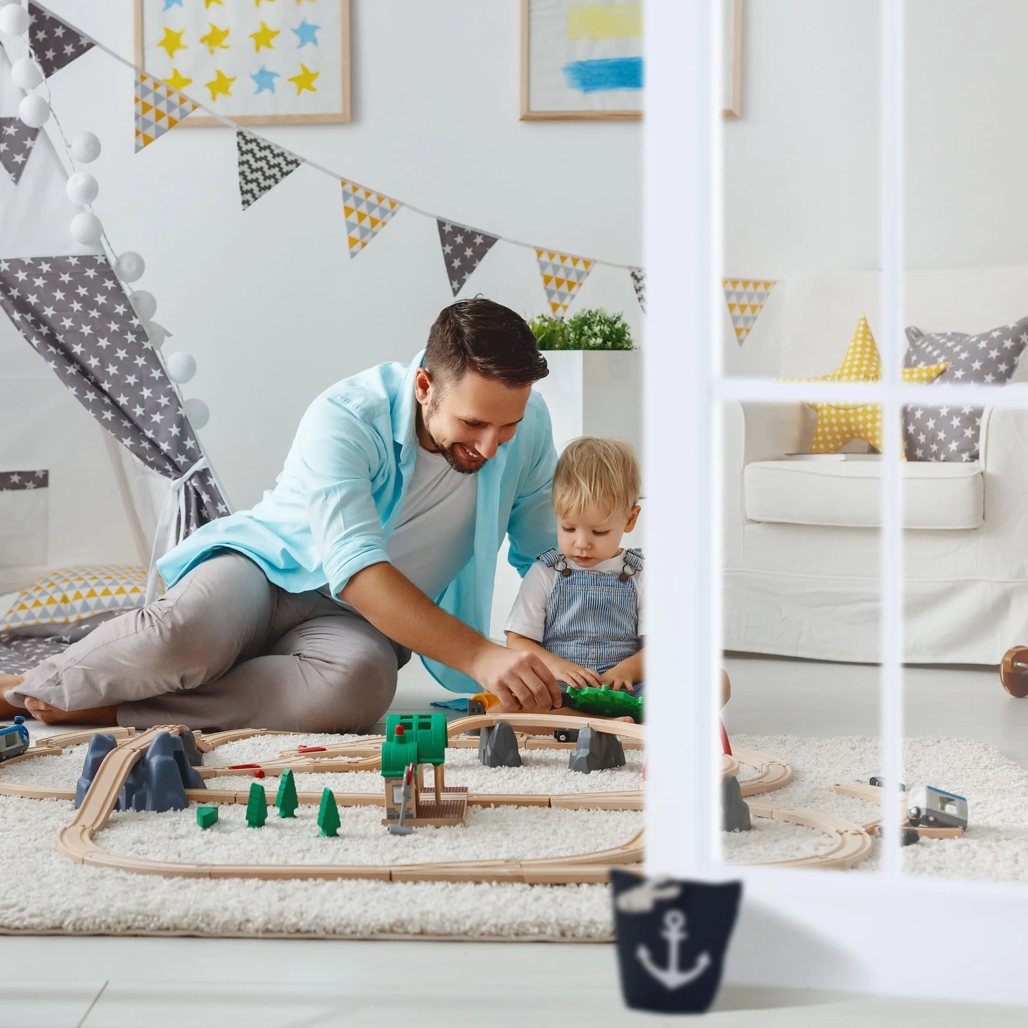 Türstopper "Anker" In Dunkelblau/ Weiß 5 Türstopper "Anker" In Dunkelblau/ Weiß – Bild 3