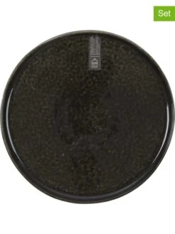 12er-Set: Dessertteller In Schwarz - Ø 20,5 Cm