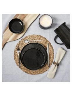 12er-Set: Dessertteller In Schwarz - Ø 20,5 Cm -Allgemeiner Haushaltswarenladen retro chic 12er set dessertteller in schwarz o 20 5 cm 5