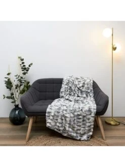 Plaid In Grau - (L)200 X (B)140 Cm 13 Plaid In Grau - (L)200 X (B)140 Cm -Allgemeiner Haushaltswarenladen retro chic plaid in grau l 200 x b 140 cm 3