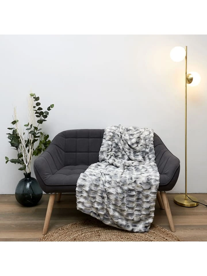 Plaid In Grau - (L)200 X (B)140 Cm 6 Plaid In Grau - (L)200 X (B)140 Cm – Bild 4