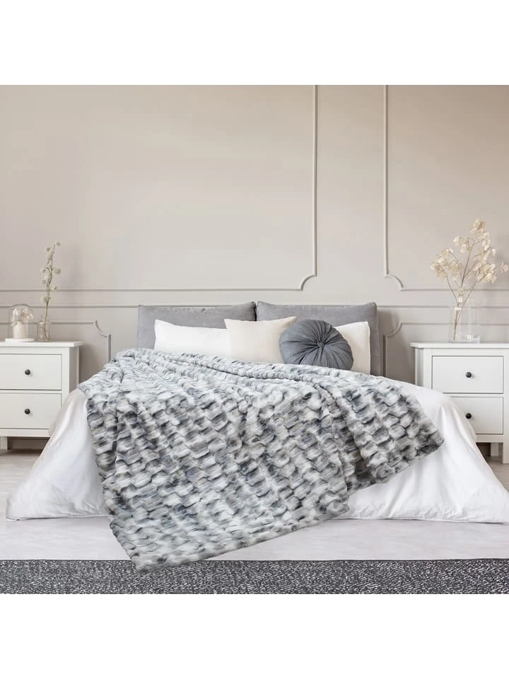 Plaid In Grau - (L)200 X (B)140 Cm 8 Plaid In Grau - (L)200 X (B)140 Cm – Bild 6