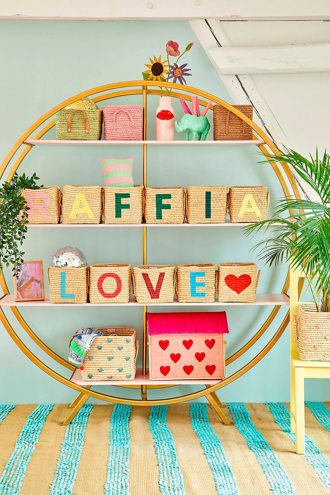 Rice Bastkorb Mit Buchstaben "F", 20x20x20cm 7 Rice Bastkorb Mit Buchstaben "F", 20x20x20cm – Bild 5