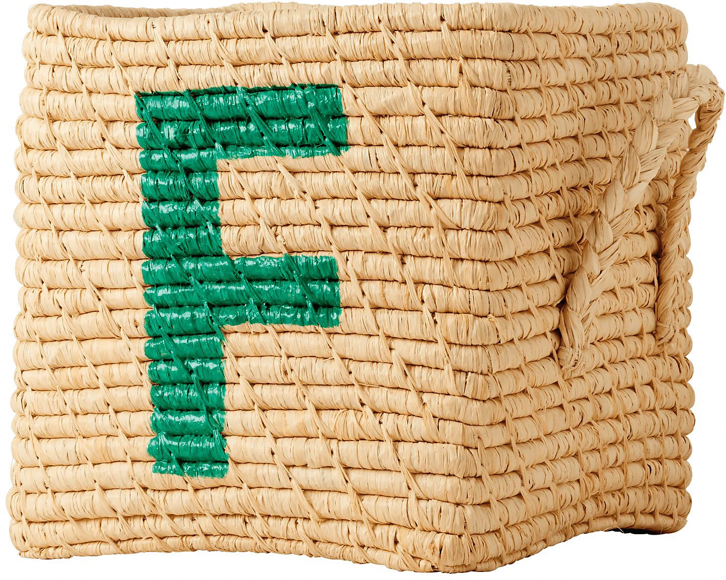 Rice Bastkorb Mit Buchstaben "F", 20x20x20cm 3 Rice Bastkorb Mit Buchstaben "F", 20x20x20cm