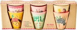 Rice Melamin Trinkbecher Set In Geschenkbox - Pink Farm, 6-tlg. (small)