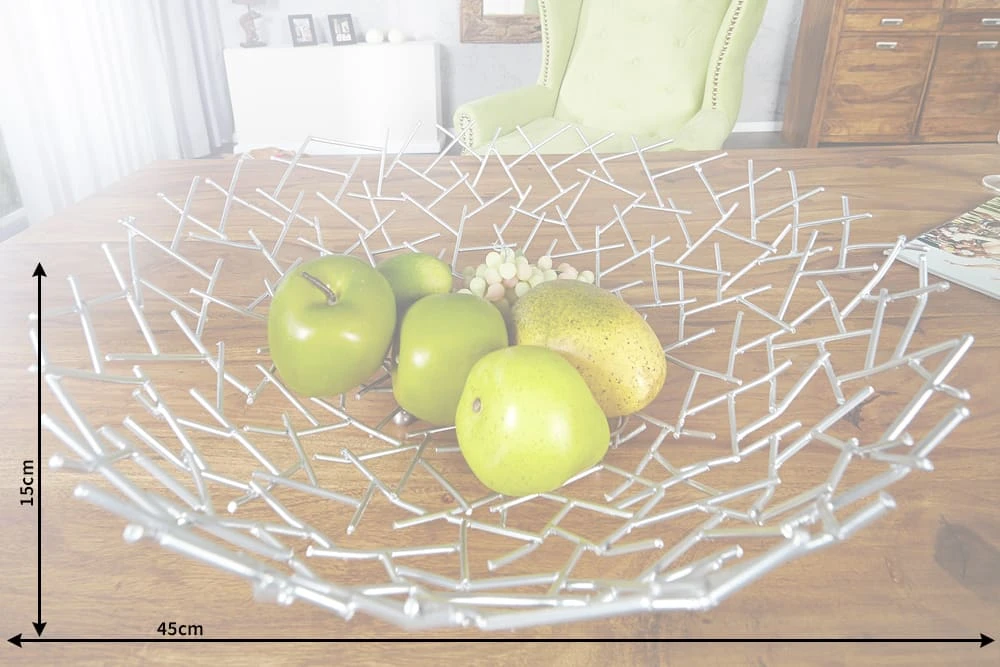 Dekoschale STRUCTURE In Silber - 45 X 15 X 45cm 10 Dekoschale STRUCTURE In Silber - 45 X 15 X 45cm – Bild 8