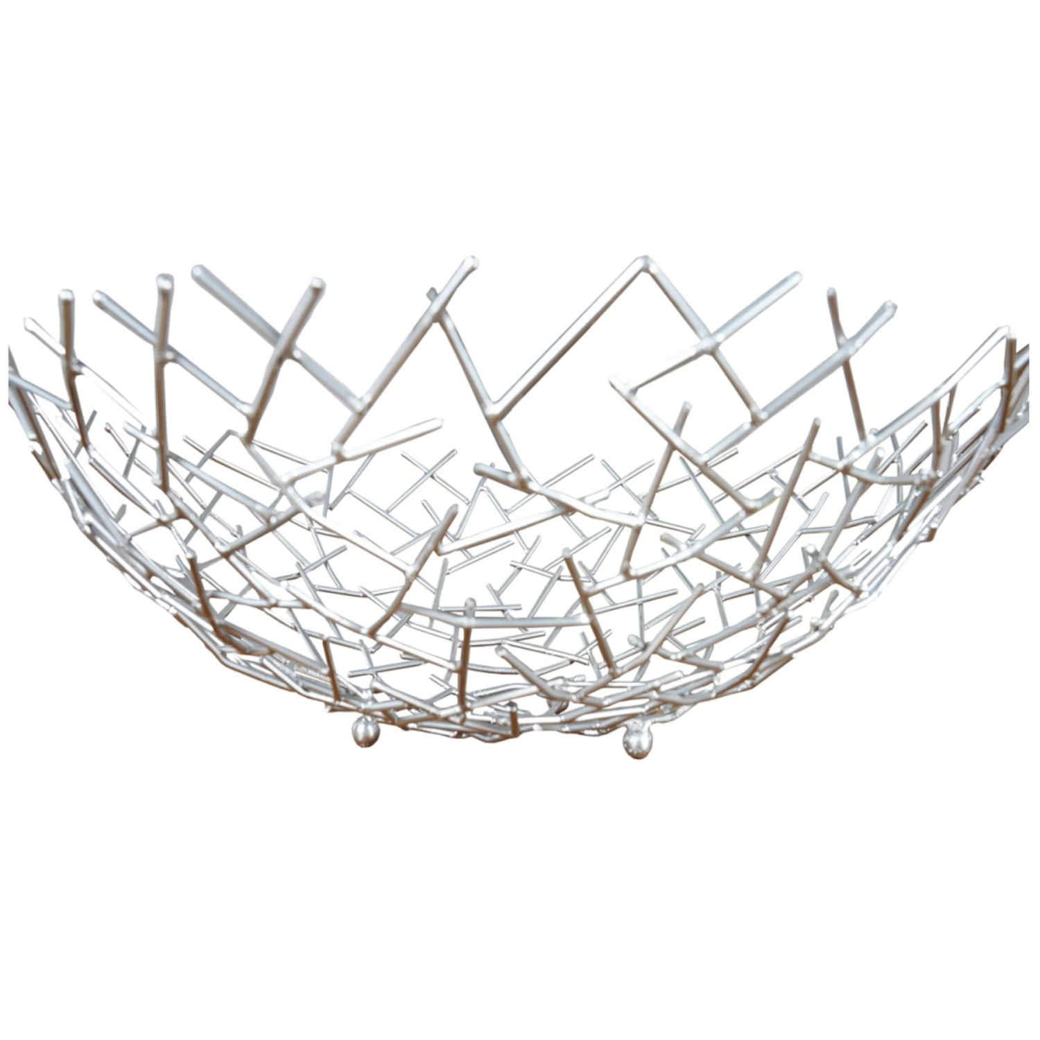 Dekoschale STRUCTURE In Silber - 45 X 15 X 45cm 3 Dekoschale STRUCTURE In Silber - 45 X 15 X 45cm