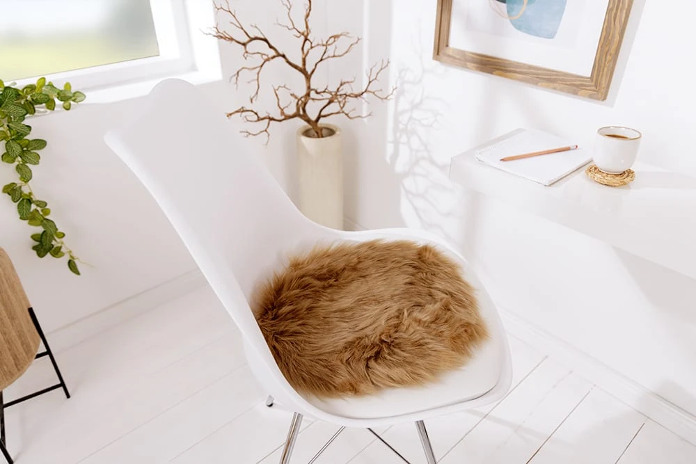 Kunstfell DOLLY In Hellbraun - 34 X 34cm 4 Kunstfell DOLLY In Hellbraun - 34 X 34cm – Bild 2