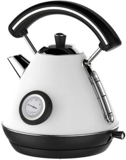 Wasserkocher Edelstahl Retro 1,7L Weiß In Weiß