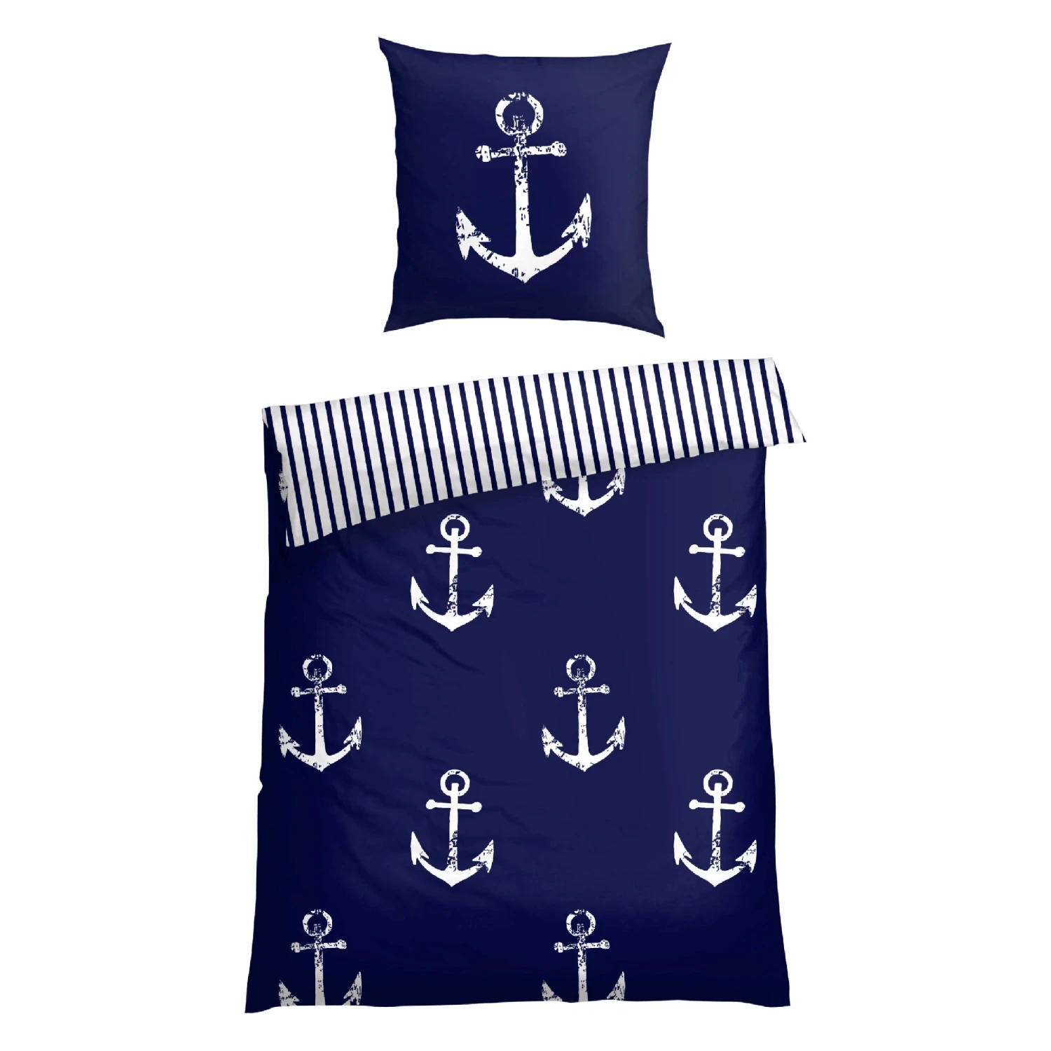 Schiesser Bettwäscheset Marina In Dunkelblau 6 Schiesser Bettwäscheset Marina In Dunkelblau – Bild 4