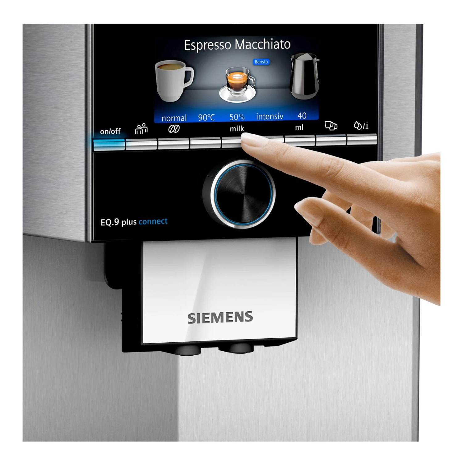 Siemens EQ.9 Plus Connect S500 TI9558X1DE Kaffeevollautomat In Silber 8 Siemens EQ.9 Plus Connect S500 TI9558X1DE Kaffeevollautomat In Silber – Bild 6