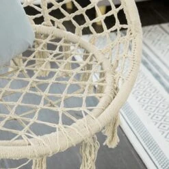 Hängesessel In Beige - (B)81 X (H)117 X (T)70cm -Allgemeiner Haushaltswarenladen sobuy hangesessel in beige b 81 x h 117 x t 70cm 5