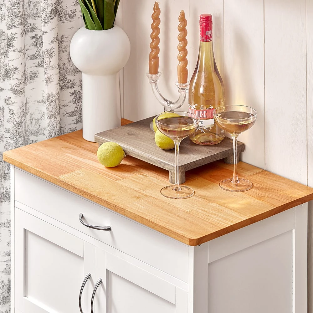 Servierwagen In Natur Und Weiß - (B)67 X (H)87 X (T)37cm 10 Servierwagen In Natur Und Weiß - (B)67 X (H)87 X (T)37cm – Bild 8