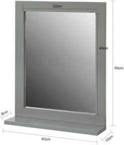 Wandspiegel In Grau - (B)40 X (H)50 X (T)10cm 10 Wandspiegel In Grau - (B)40 X (H)50 X (T)10cm -Allgemeiner Haushaltswarenladen sobuy wandspiegel in grau b 40 x h 50 x t 10cm 3